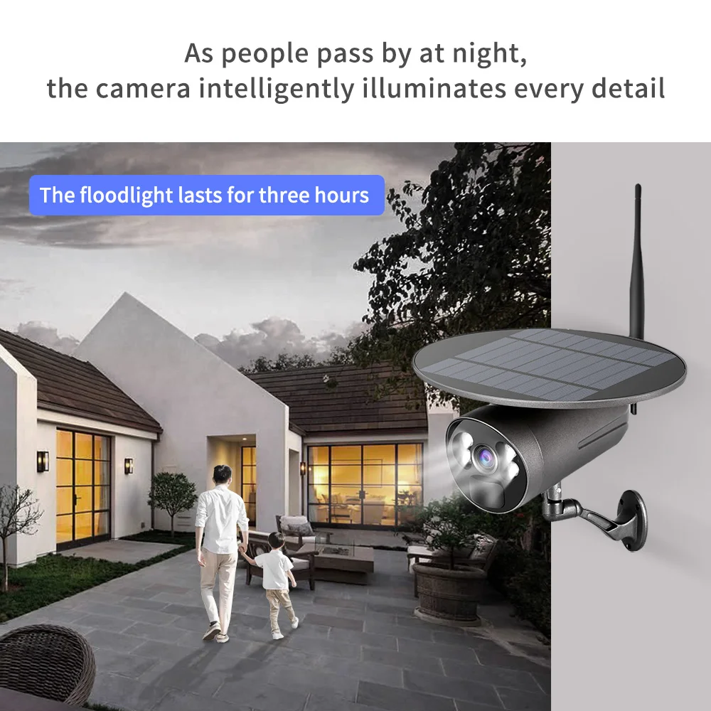 BST-JG-5L solar camera factory outdoor waterproof wireless tuya app two-way voice 1080P color night vision battery solar 4G cam
