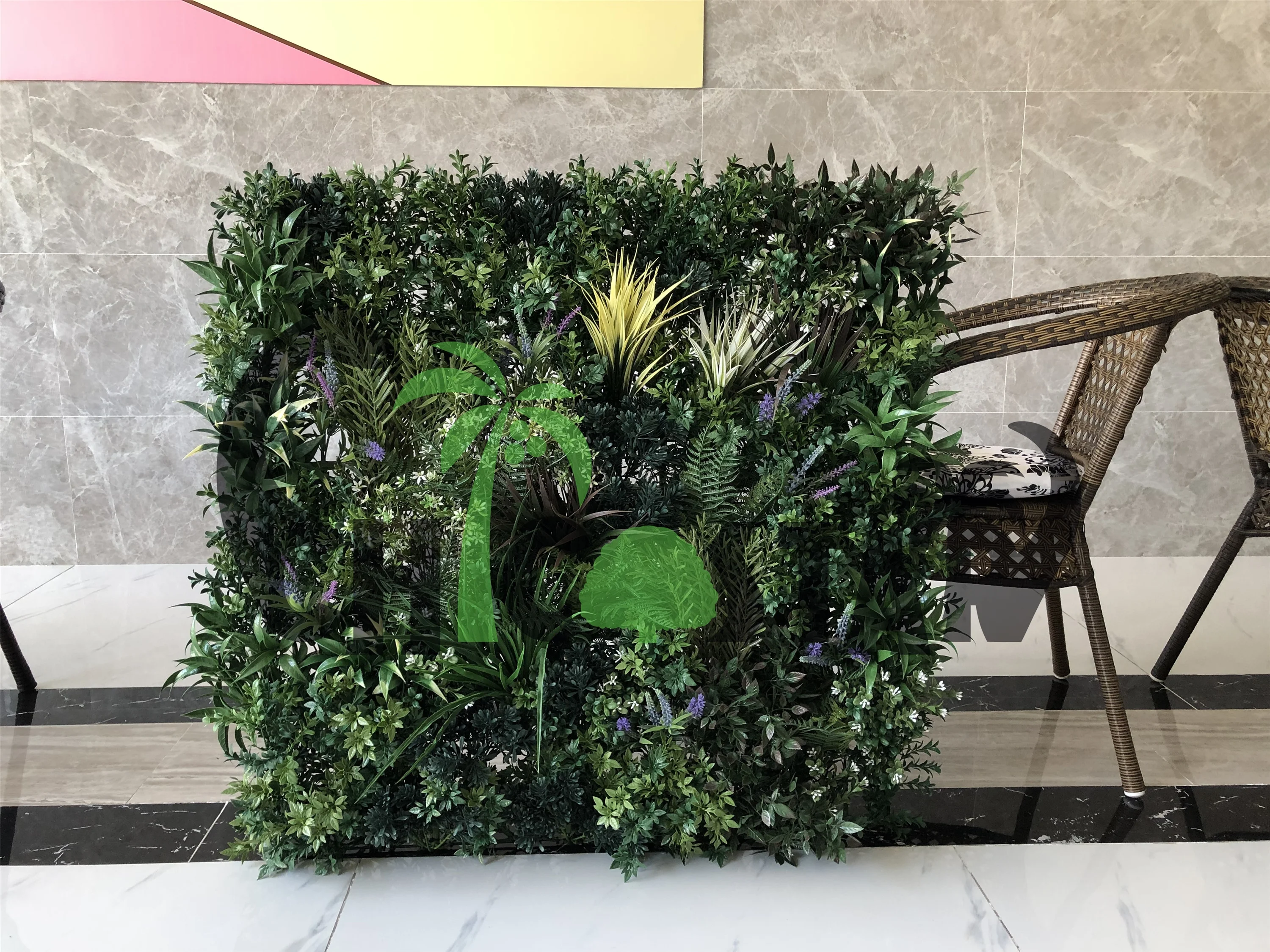 new design Garden Outdoor Decoration flame retardant artificial green wall panel / artificial plant wall for sale