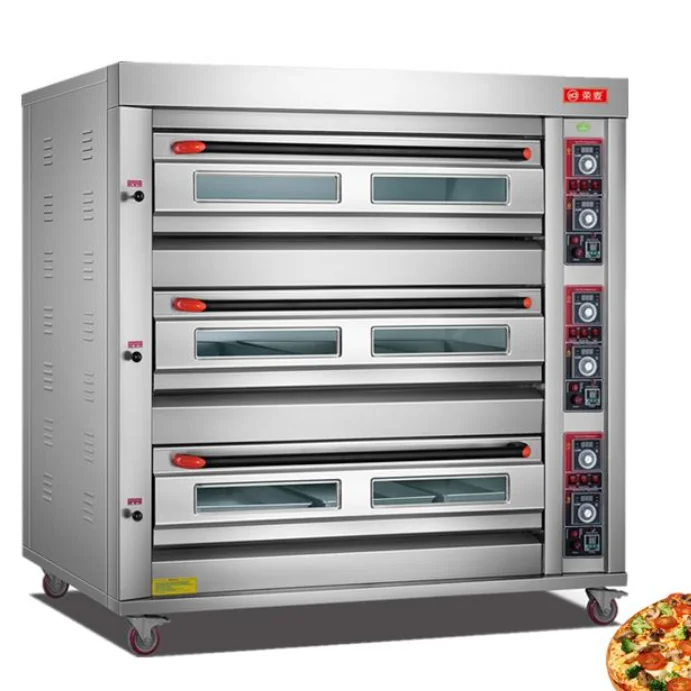China factory supplier best price  cheaper big bread deck oven 3 decks 12 tray bread oven electric bakery oven