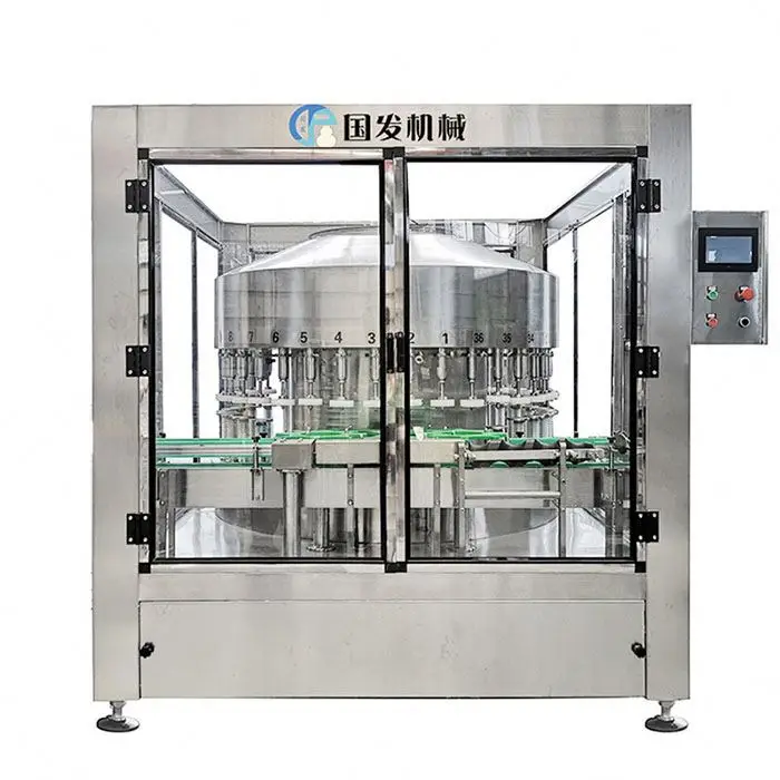 High Efficiency Automatic vacuum rotary 12 18 24 36 Heads liquid filling machine vodka spirit whisky wine filling machine