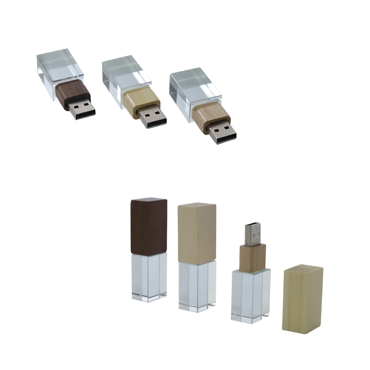 Bulk Usb Flash Drive 3.0 Memory Stick Wooden Crystal Pen U Disk Memory Original Super Mini 2Gb 4Gb 8Gb Usb Pen Driver