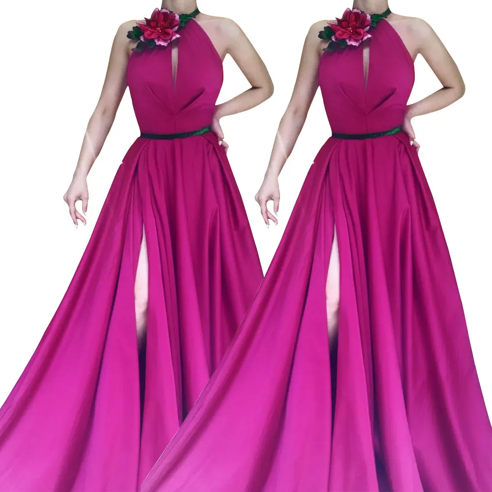 Twist Neck Wholesale Cheap Price High Quality 8 Colors Long Women Evening Gown Prom Maxi Dress