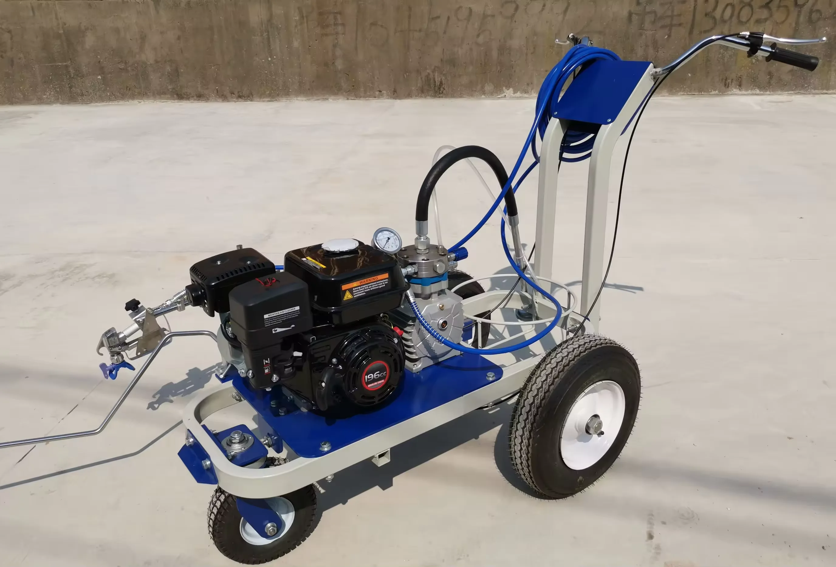 Hot Sale  Cold Paint Ride On Spray Gun Road Marking Machine Airless Spray Traffic Line Cold Paint Road Marking Machine For Road