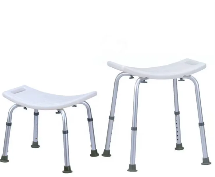 Folding adjustable height bath shower chair for senior adult shower