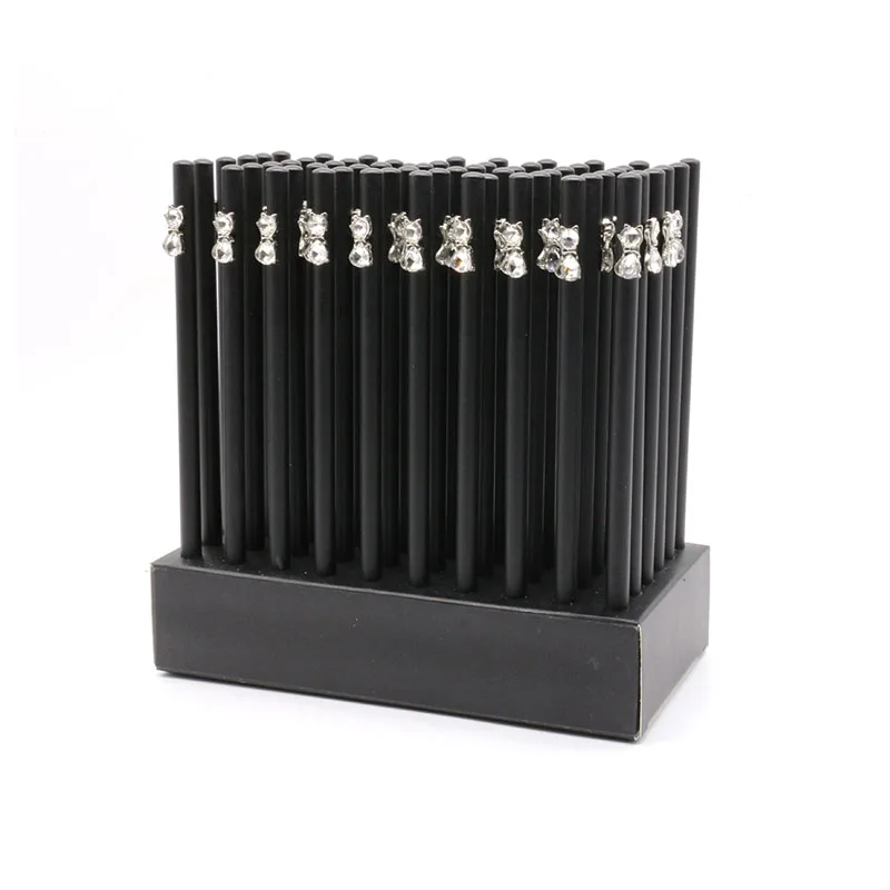 Custom Premium Quality Black Wood Kids Pencil Standard 7 Inch Round Fancy Pencils Pendant