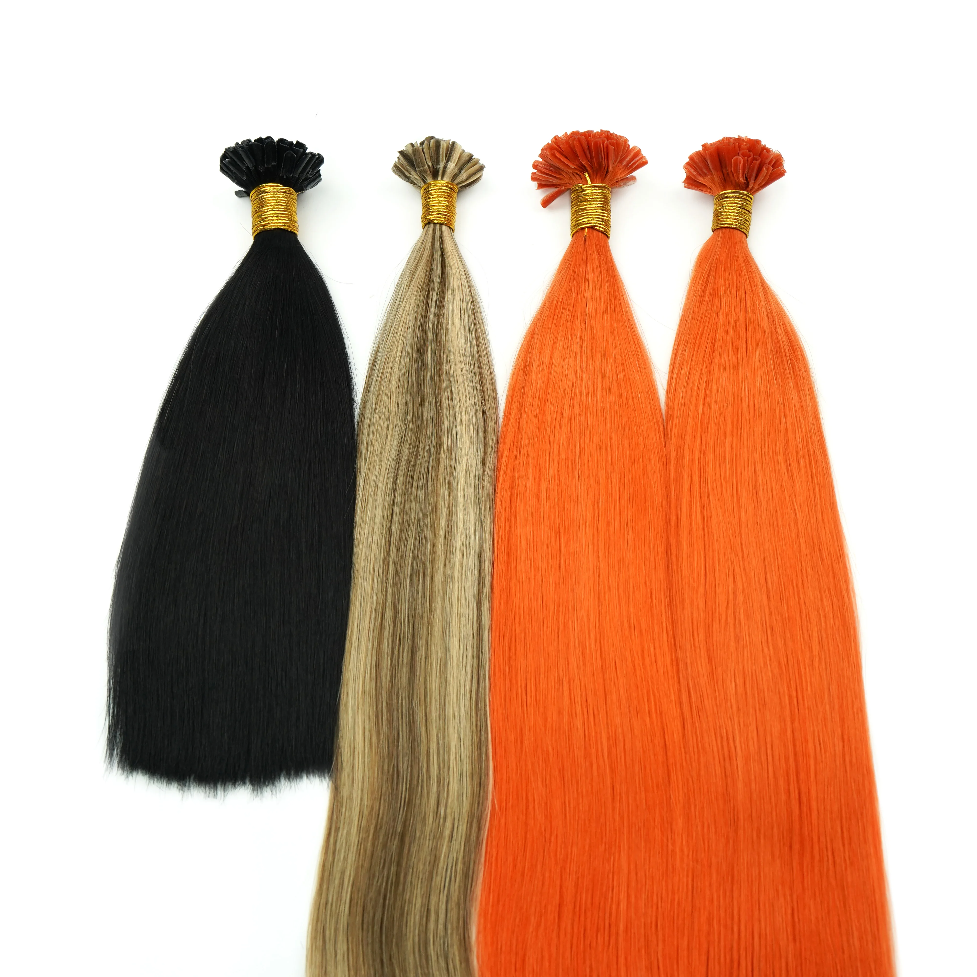 Ethically sourced 100% European remy hair extension cuticle aligned balayage colors thick ends best quality double drawn U tip