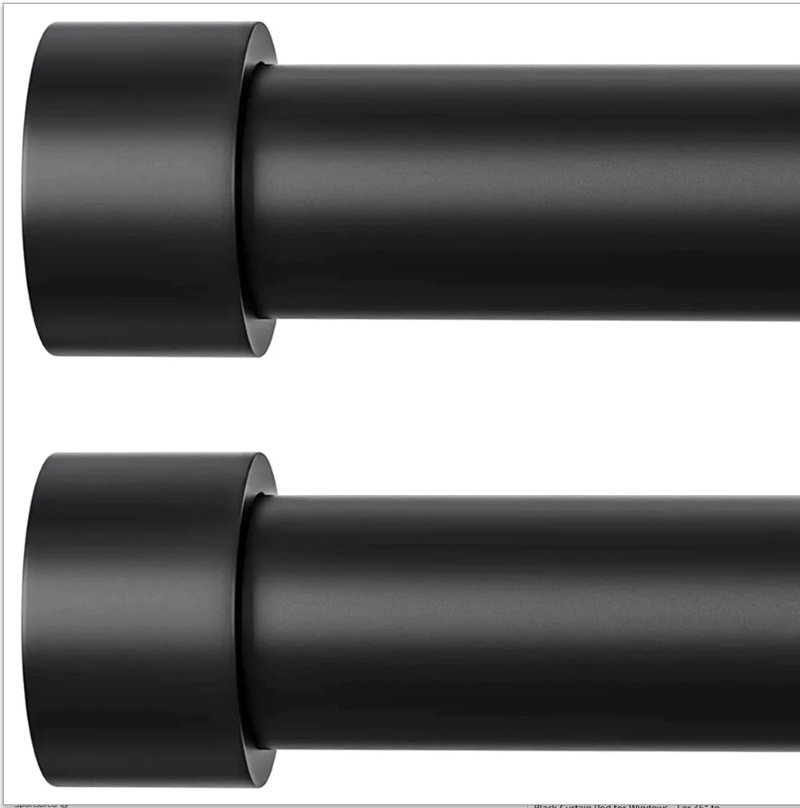Smart Double curtain rods 40-76-2 Pack inch with Curtain Rods Brackets adjustable Subsections  curtain set for Living Room