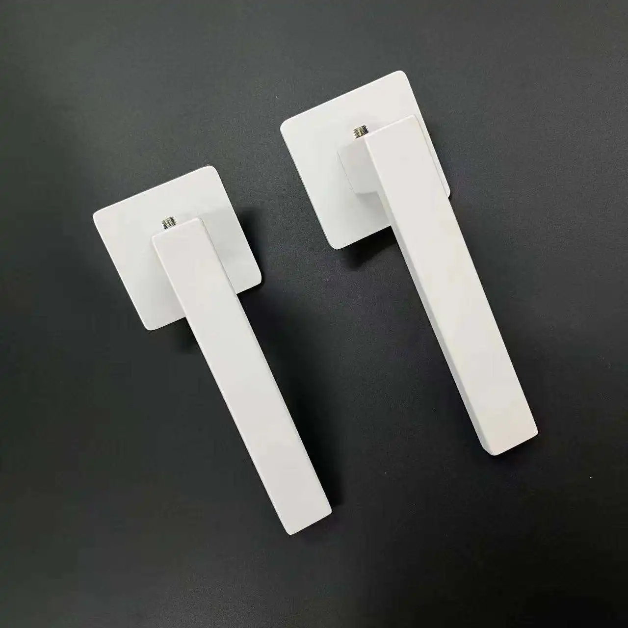 304 Stainless Steel Magnetic Rosettes Satin Square Timber Door Lever Handles