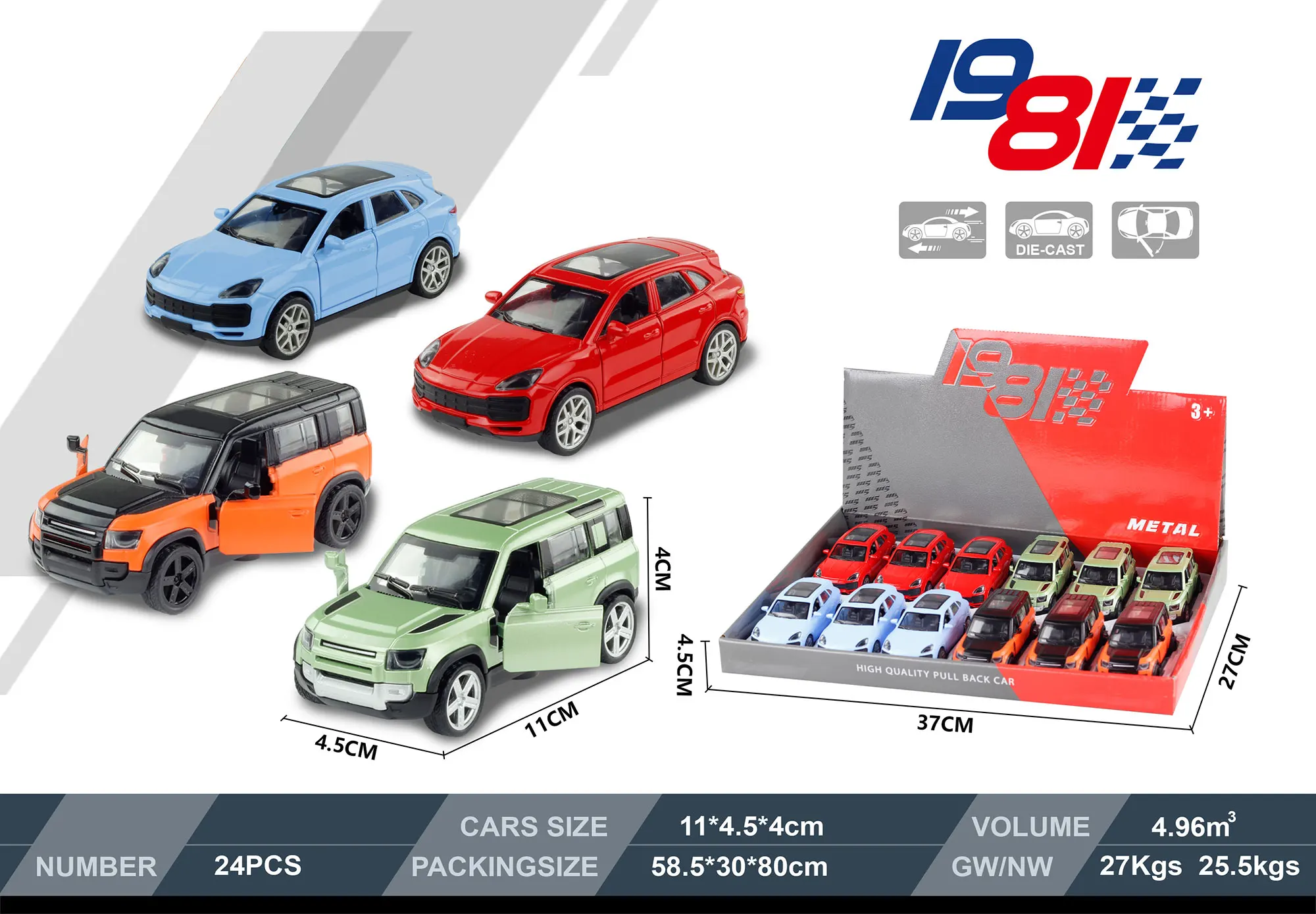 1:43 Die Cast Car Metal Car Alloy Car Toy Collection Various Designs Many Designs