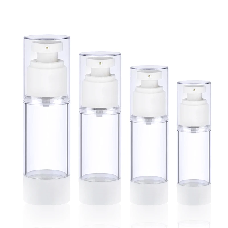 15ml 30ml 50ml 100ml 120ml custom luxury empty cream clear white black frosted cosmetic plastic spray lotion airless pump bottle