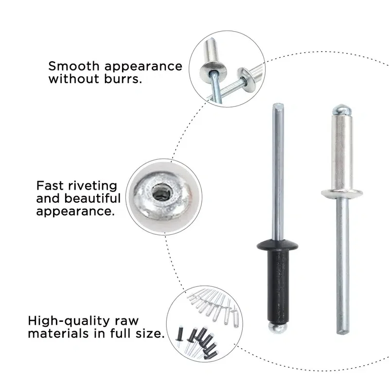 Custom factory price All size pop rivet open end type round head Plain brass Galvanize aluminum blind rivet