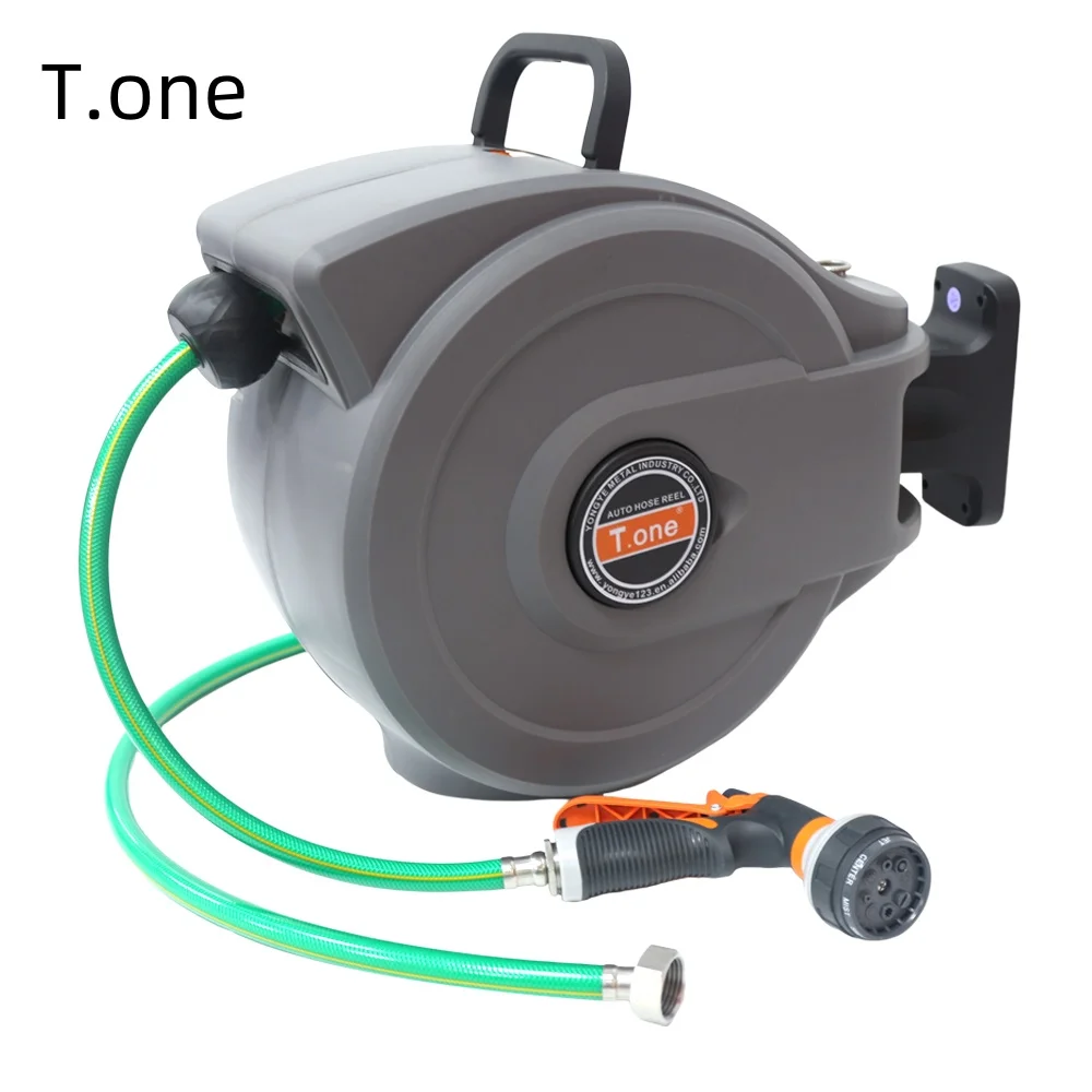 New Design Modern Retractable Car Washing Stainless Steel Metal Wall Mounted Garden Hose Reel  Garden Water Hose Reel