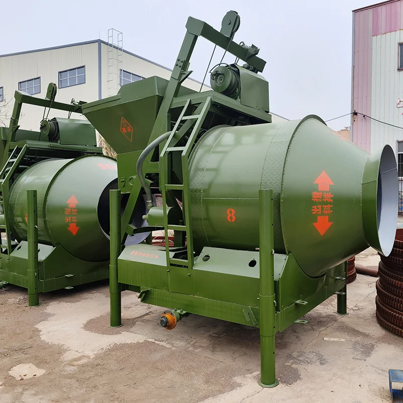 Diesel Engine Concrete Mixer Machine with Pump Mobile Drum JZC350 500L 750L Engineering & Construction Machinery Forced Mixing