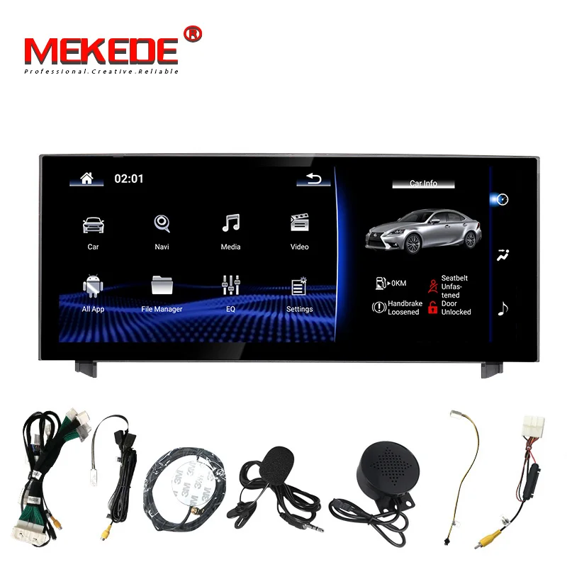 Автомагнитола Mekede на Android 2013 с восьмиядерным процессором GPS-навигацией радио для LEXUS IS S8K 2018-10 25 Автомобильный мультимедийный проигрыватель аудио видео плеер дюйма 4 + 32 ГБ