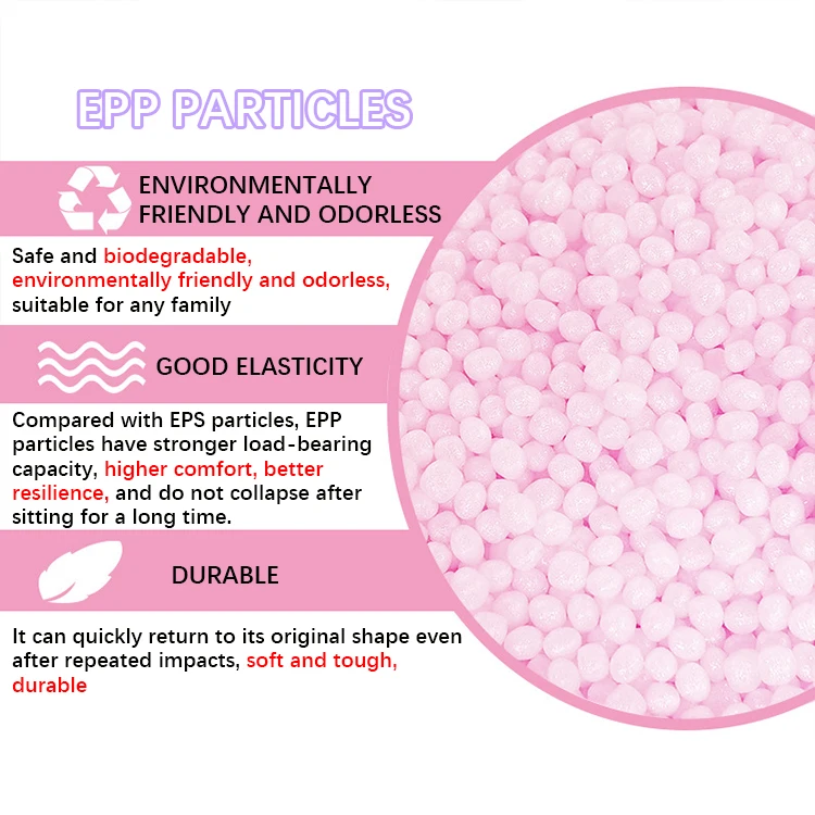Lazy sofa filling particles EPS/EPP foam particles 3-5mm bean bag sofa filling Styrofoam particles