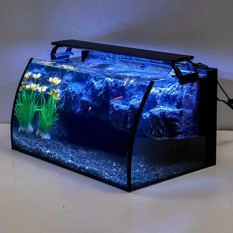Amazon Top Sale Aquarium Tank  8 Gallon Home Pet Fish Tank with 18W Aquarium Led Light 7W 110GPH Internal Power Filter Pump