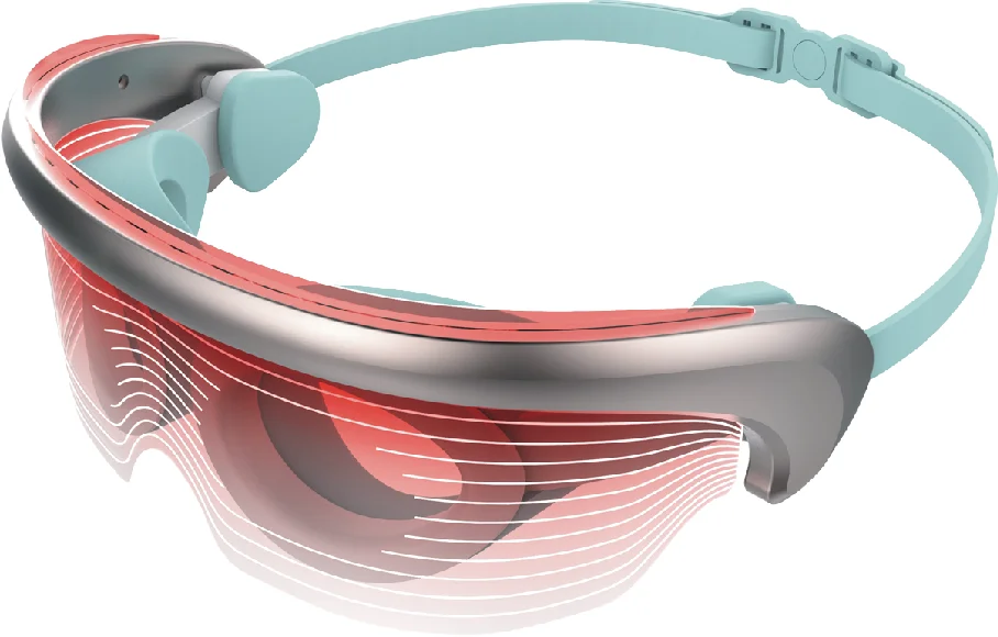 OEM ODM 3D Eye Vibration Led Red Light Therapy Device Led Eye Glasses Anti Aging Led Therapy Eyes Massager