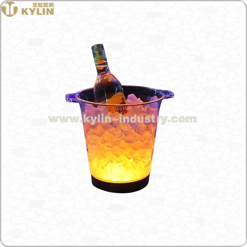 5L KTV Bars Wine Champagne Beer Cooler LED Glowing Flashing Ice Bucket Ice Cooler