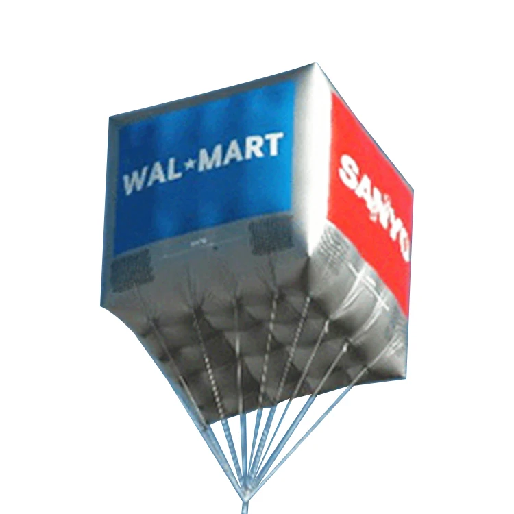 Popular square advertising hot air inflatable helium balloon custom logo printed Hot Air Balloon for promotion