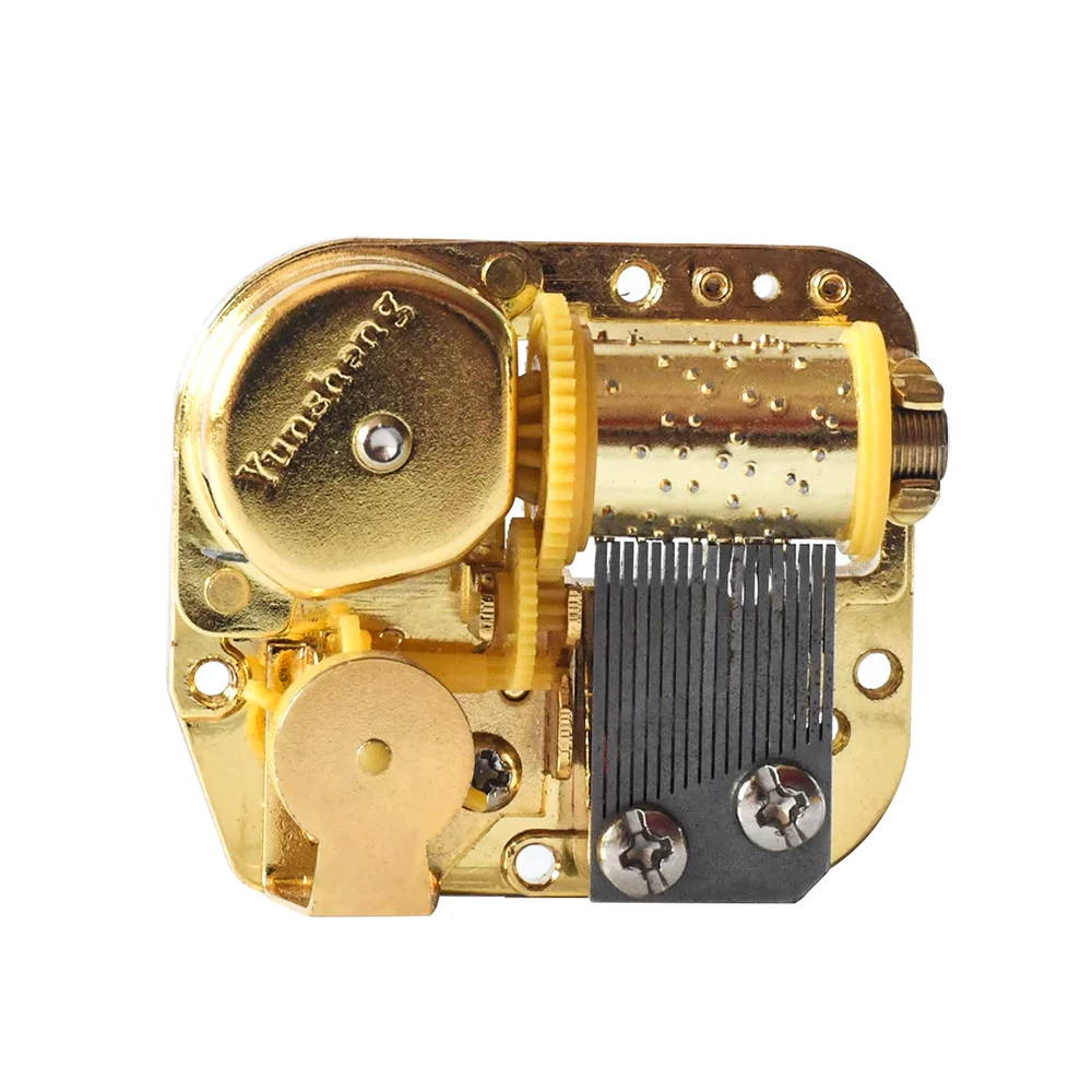 Ever Bright Gold Plating Yunsheng 18 Tone Wind Up Music Box Movement Metal Music Box Mechanism