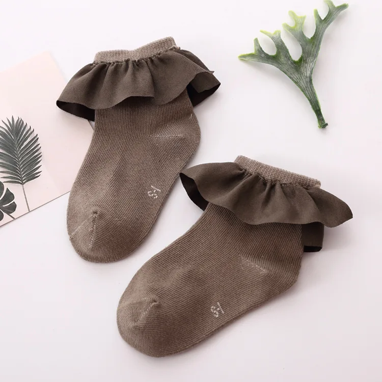 Seamless cotton baby frill socks cute comfortable fashion frilly socks for kids girl