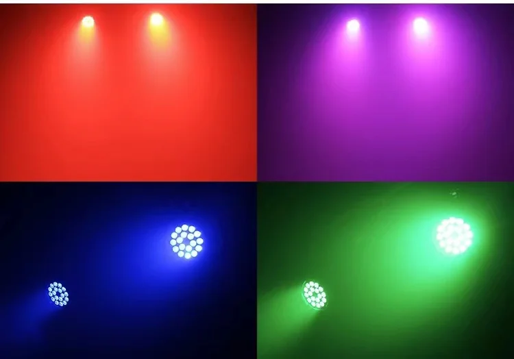 18 pcs 10w LED par RGBW 4in1 full color wedding uplights dj disco DMX stage lighting LED par light