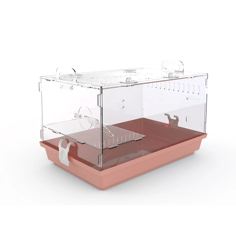 Hamster cage acrylic transparent 47 tray-type special golden bear oversized villa  Syrian hamster  breeding box