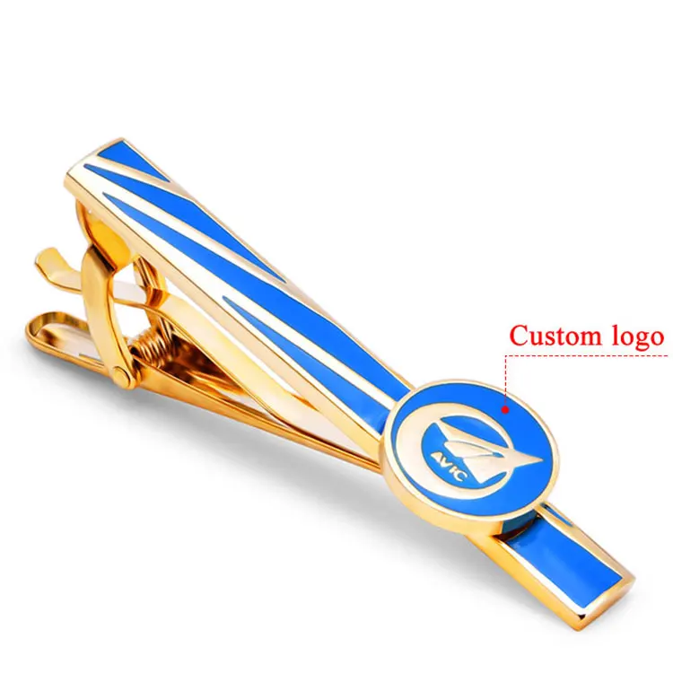 
Normal Size Customized Design Metal Sterling Silver Tie Bars Laser Tie Clip for Men 