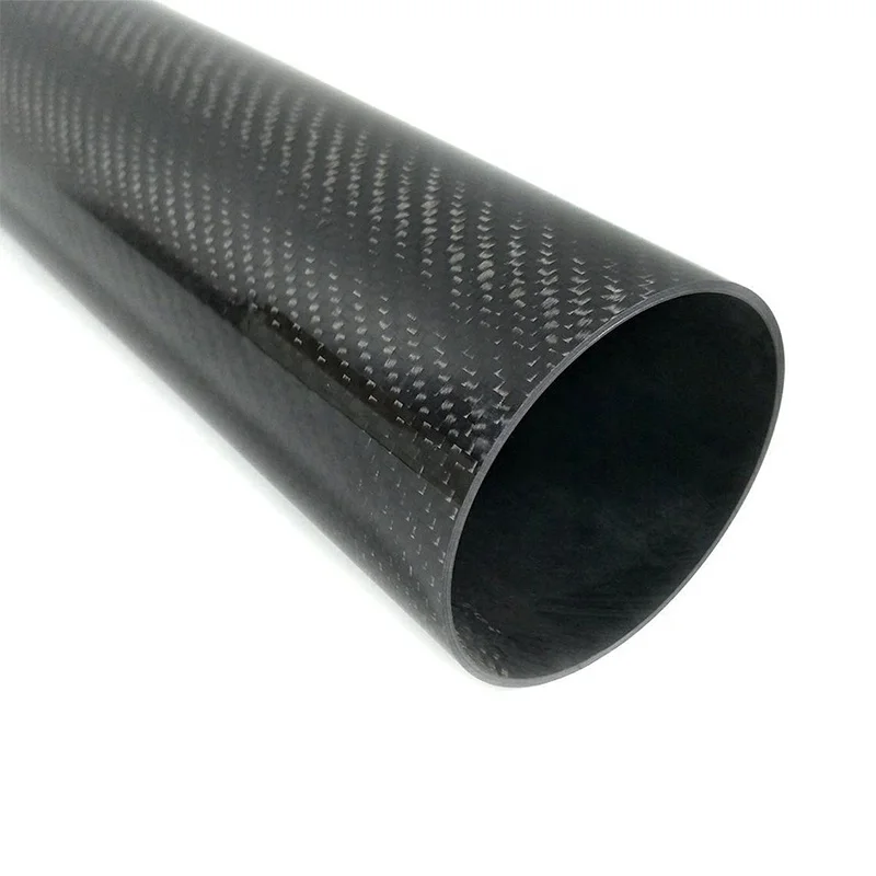 Whale stone High Quality Light Weight 100% 3k Glossy Matte Custom Size Carbon Fiber Tube Supports Gold Wire Carbon pipe