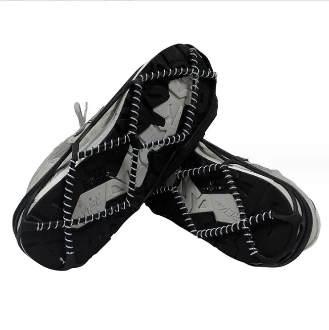 Walk Ice Snow Grips for Walking Shoes, Elastic Rubber Strap Steel Coils, Provides Traction in Ice & Snow