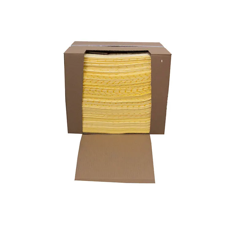 Polypropylene spill response manufacturer Sorbents Yellow Chemical Absorbent Pad Mat