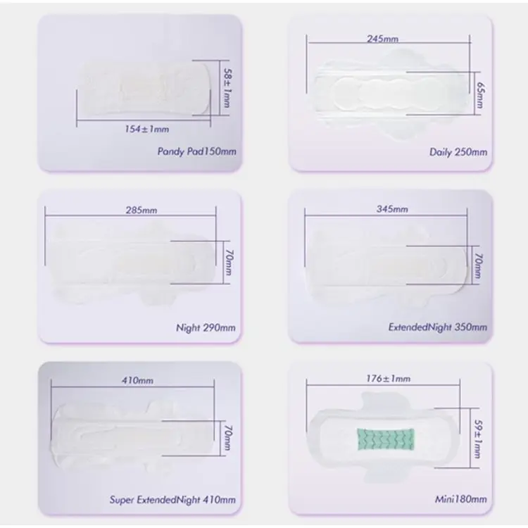 Ultra Thin 100% Incontinence Nurse Mini Cotton Daily Woman Organic Sanitary Napkin For Girl Menstrual Pad Manufacture