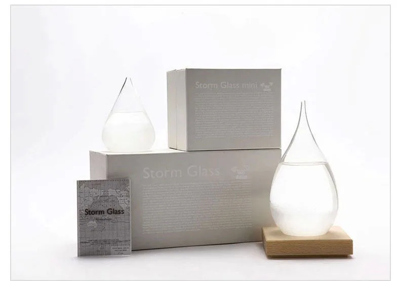 Christmas Gift Teardrop Storm Glass creative Stylish Desktop Droplet Storm Glass Crafts Weather Storm Forecast Predictor