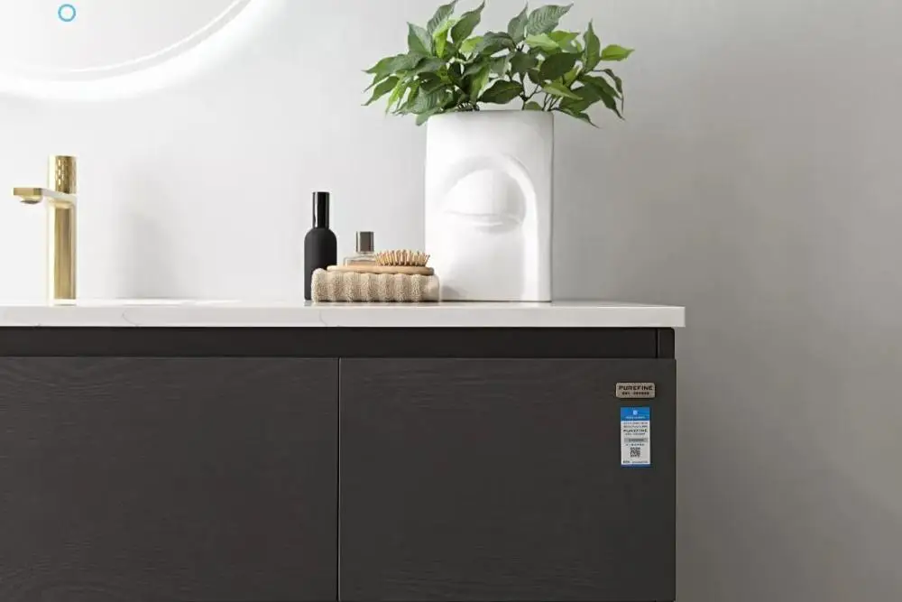 
factory modern style wall mounted bathroom vanity cabinet with hettich metal drawer 