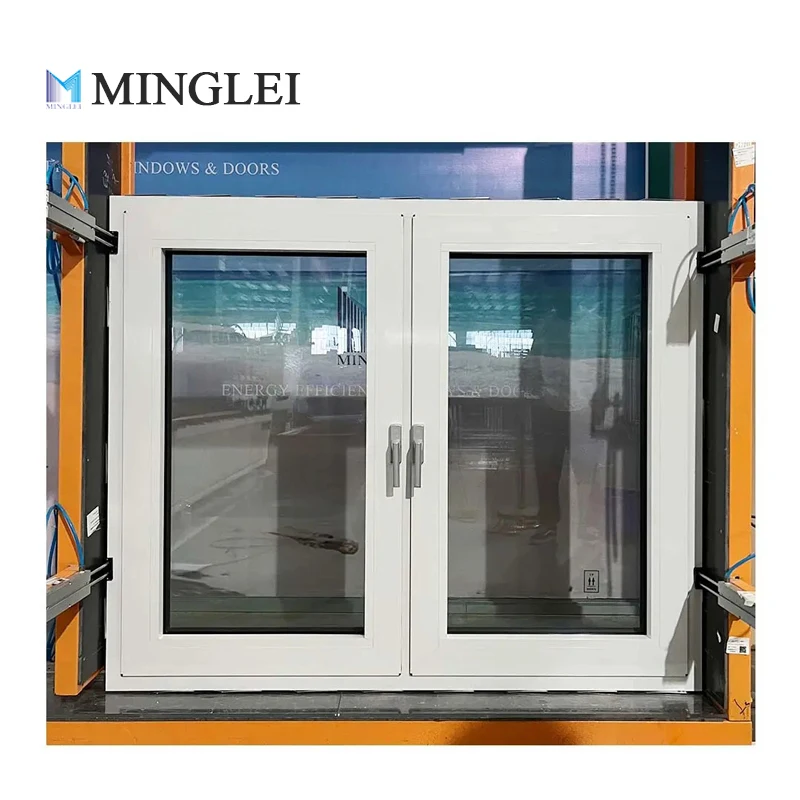 Minglei German Standard Triple Glass Aluminum Tilt Turn Windows Passive House Windows Casement Window With Screens