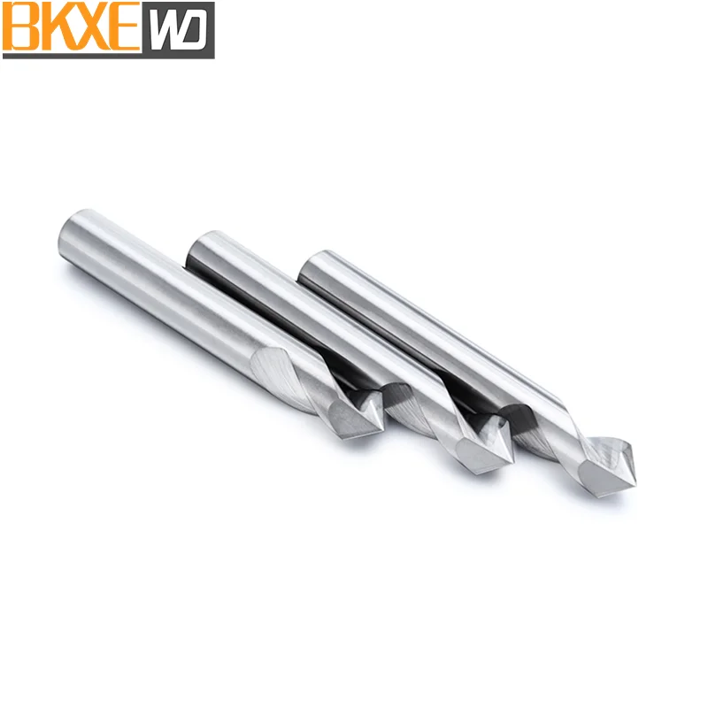 BKXE Cemented Tungsten Carbide 2 Flute Drill Bit Alloy Metal CNC Bits NC spotting Drill