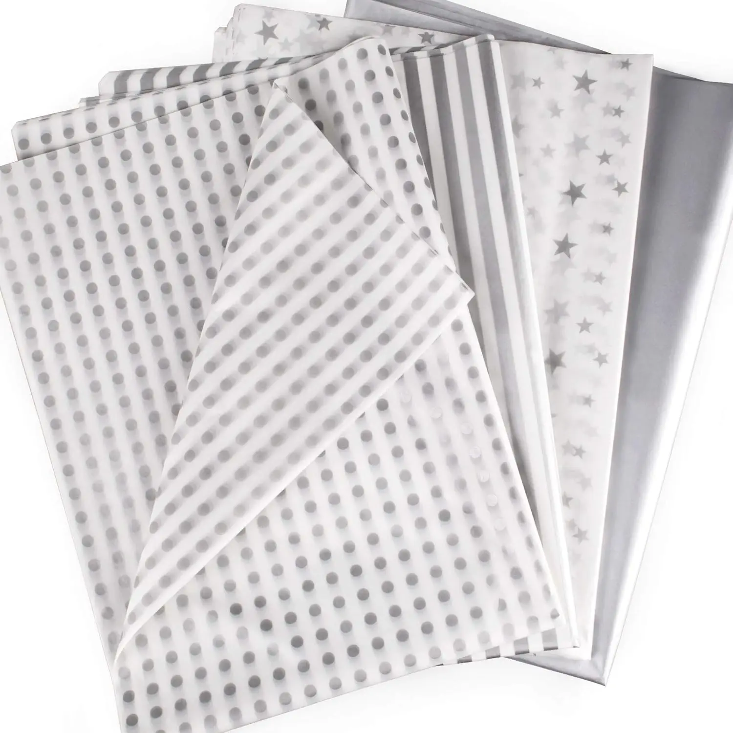 Custom Printing Silver Foil Gift Wrapping Tissue Paper With Logo Packaging Tissue Paper For Clothes Shoes Gifts