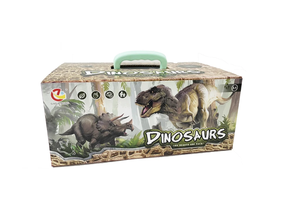 Dinosaur Toys Activity Play Mat Trees, Educational Realistic Dinosaur Play Set to Create a Dino World Including T-Rex Tricerator