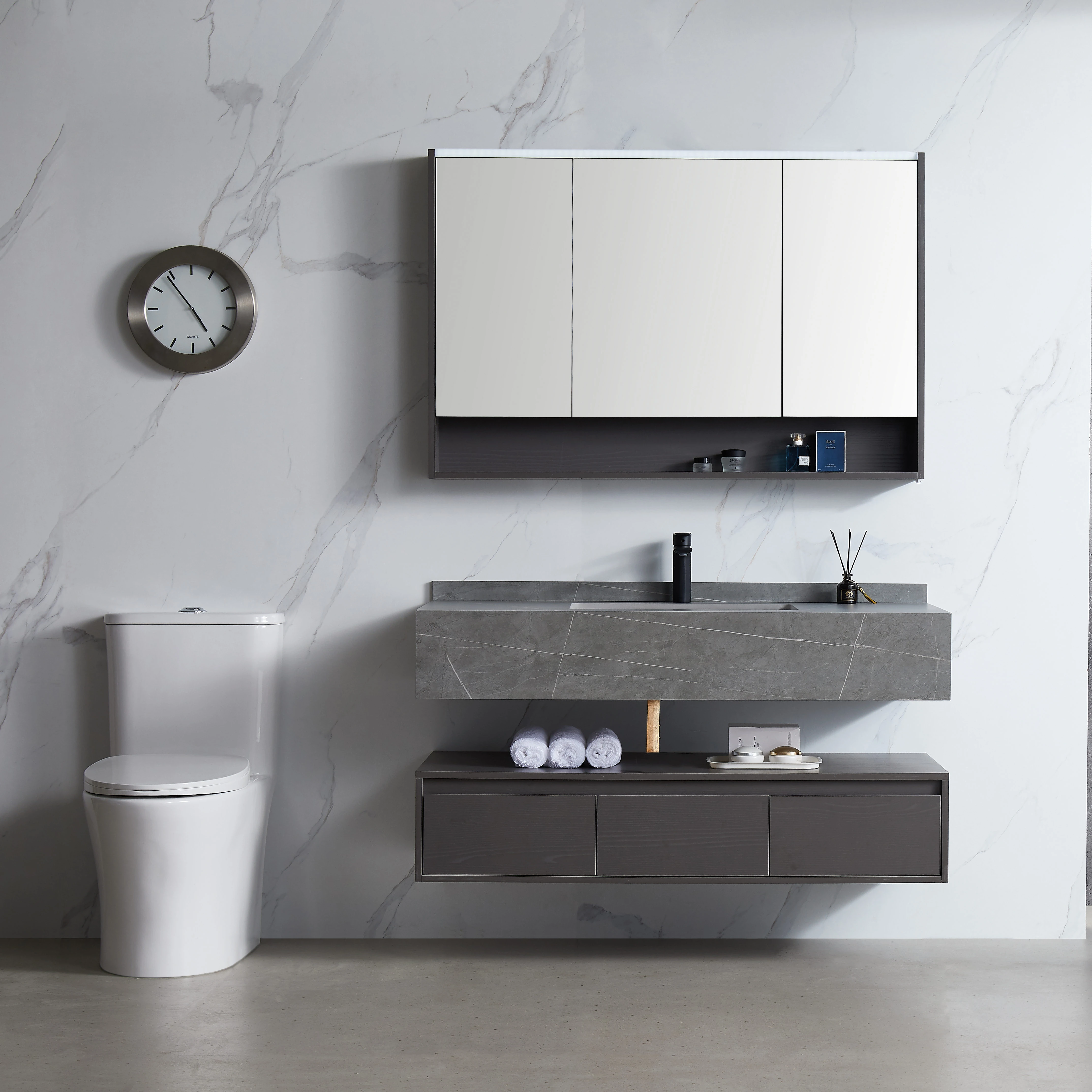 ANBI  Classic Solid Wood Bathroom Vanity,Washbasin Cabinet Set Factory Direct Selling Hotel Vanity Bath Equipment With Drawer