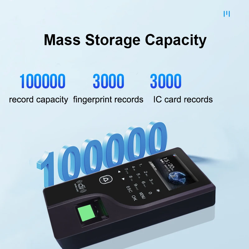 Doorbell Access Control School Attendance System Biometric Finger Print Time Attendance Machine