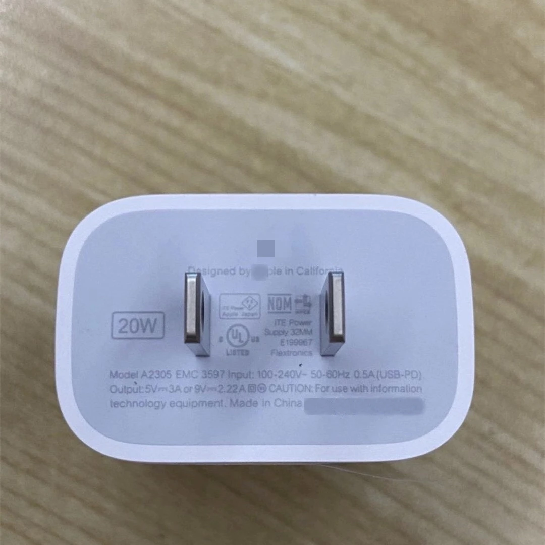 Заводское оригинальное зарядное устройство Usb C 20 Вт Pd для мобильных телефонов ЕС США Великобритания Сетевое Type адаптер быстрой