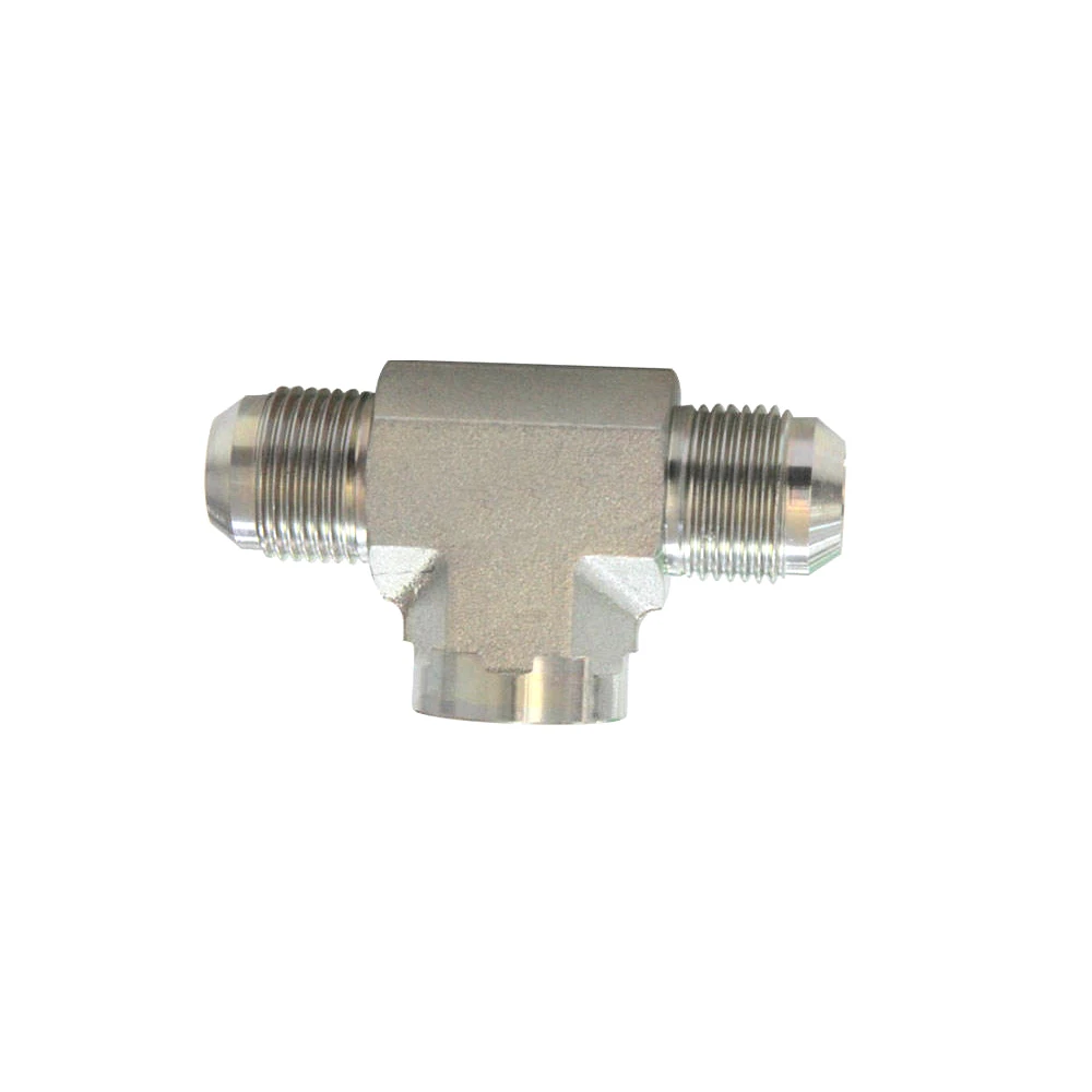 High Grade Oem Tee Fittings Stainless Steel Male Flared Jic To Male Jic To Female Npt Tee Adapter Hydraulic Fittings