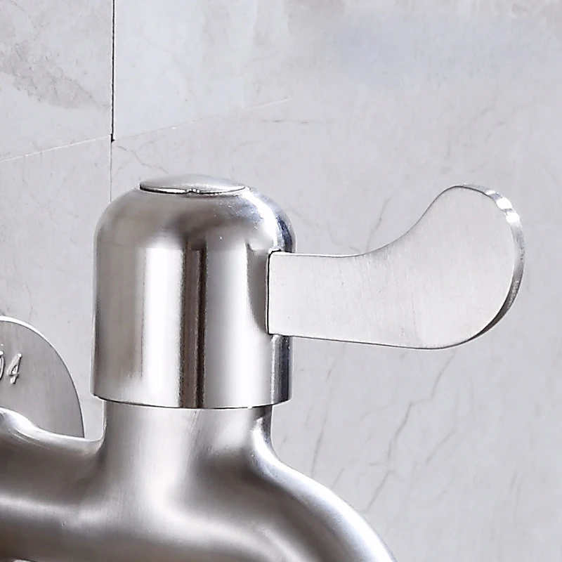 Wall Mounted Washing Machine Faucet Outdoor Garden Stainless Steel Tap