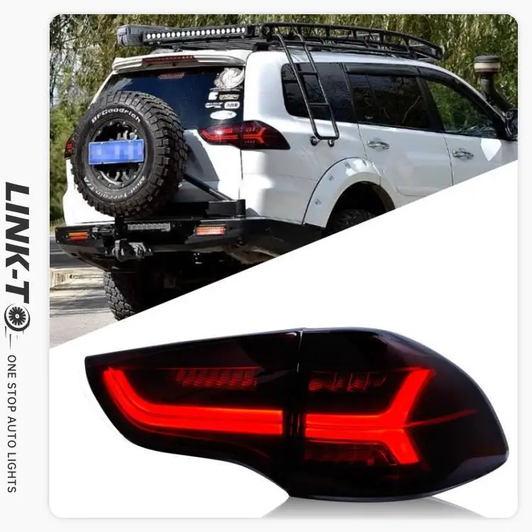 LINK-TO LED Tail Lamp Rear Light All Smoke Black Color For Mitsubishi Pajero Sport Montero Sport Nativa Pajero 2009-14 Year YZ