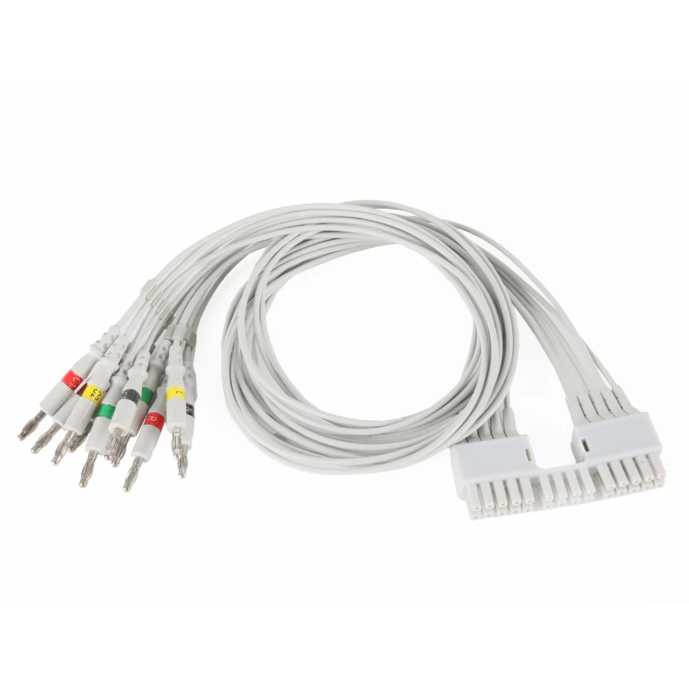 Motara Compatible Burdick 10-Lead EKG Cable Direct Connect 4.0 Banana Connector Medical Consumables 9293-041-50