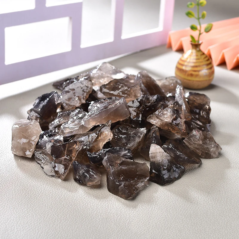 Wholesale Natural Raw Crystals Bulk Smokey brown Healing Stones  Crystal Stone
