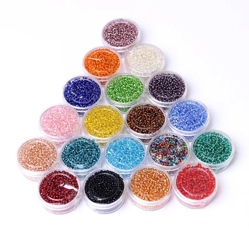 2MM Glass Seed Beads For Jewelry Making Crystal Lampwork Waist Beads For Charms Necklace Bracelet DIY Accessories 1000pcs/box