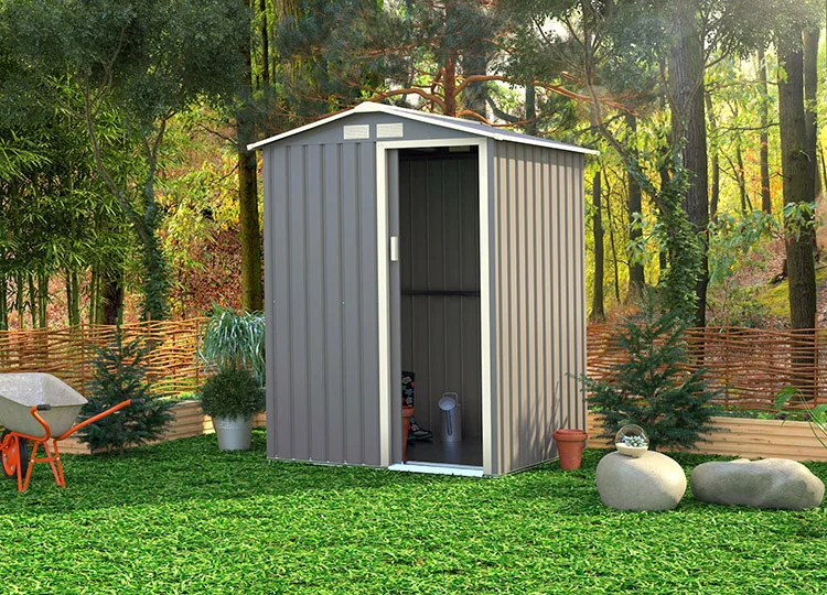 Top Selling 4.9x4.3FT Waterproof Garden tool Storage Outside Metal Shed with mail order packing