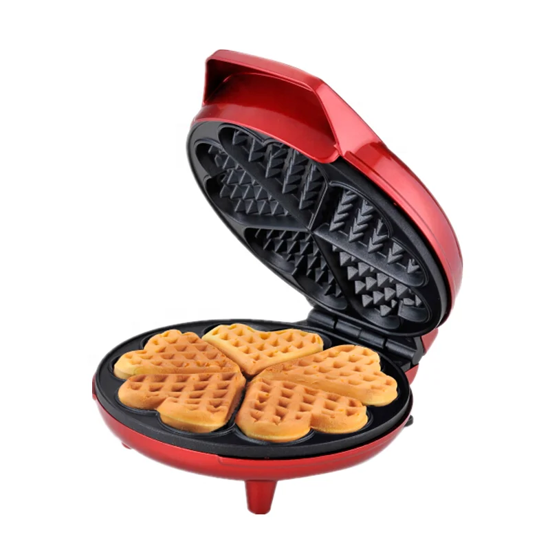 Household Heart Waffle Maker Non Stick Coating Electric Machine Mini AN-2008