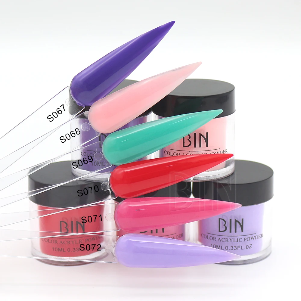BIN professional private label 120 colors polymer acrylic dipping nail powder